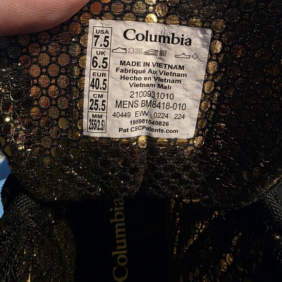 Men's Columbia Expeditionist Shield Waterproof Insulated Black Boots / Size 7.5 - Picture 9 of 9